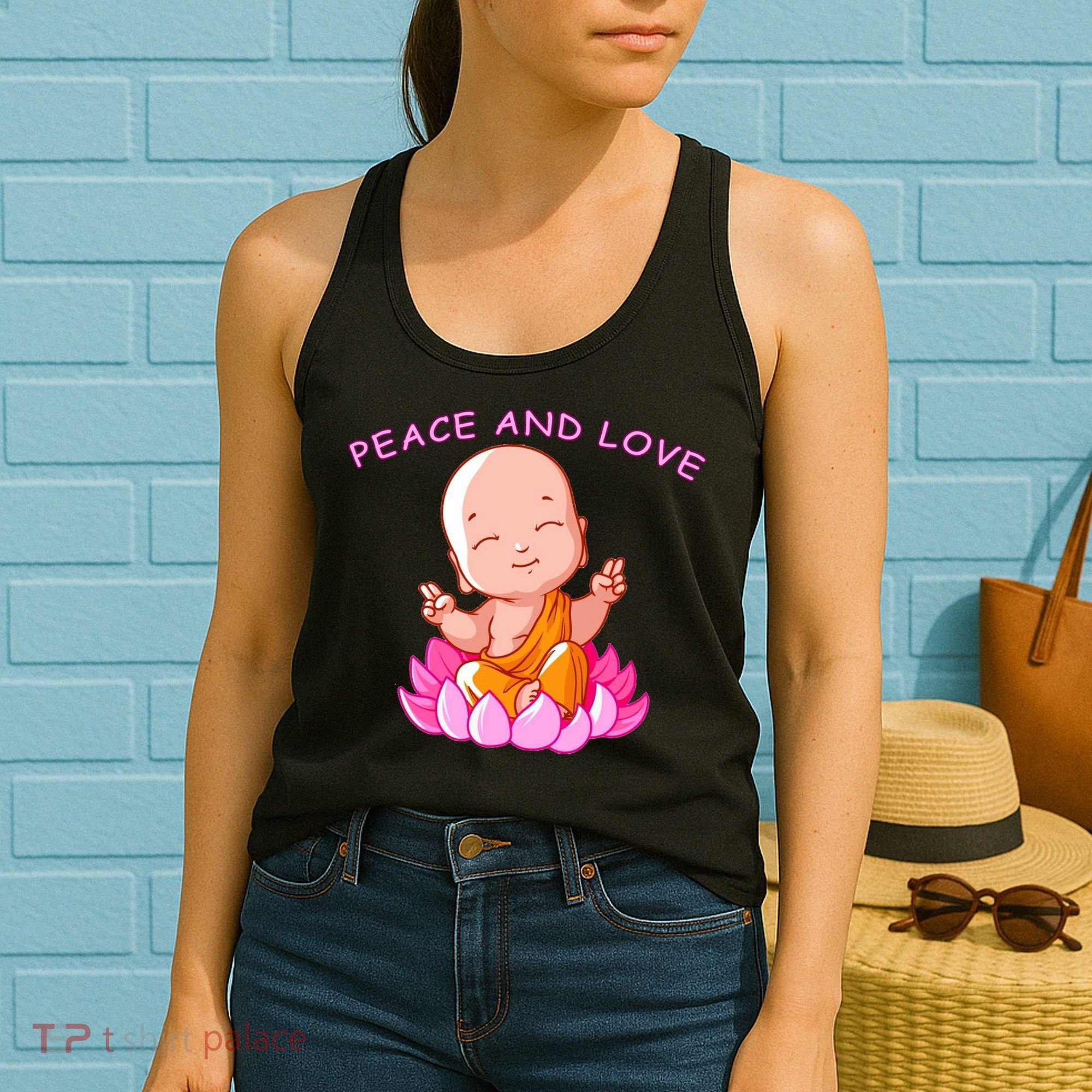 Peace And Love Buddha  Women's Tank Top
