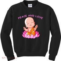 Peace And Love Buddha  Kids Sweatshirt thumb 0