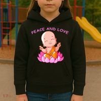 Peace And Love Buddha  Kids Hoodie thumb 3