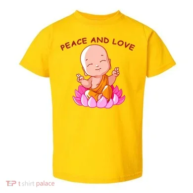 Peace And Love Buddha Toddler T-Shirt