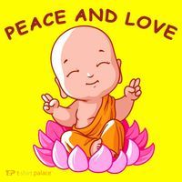 Peace And Love Buddha  Toddler T-Shirt thumb 2