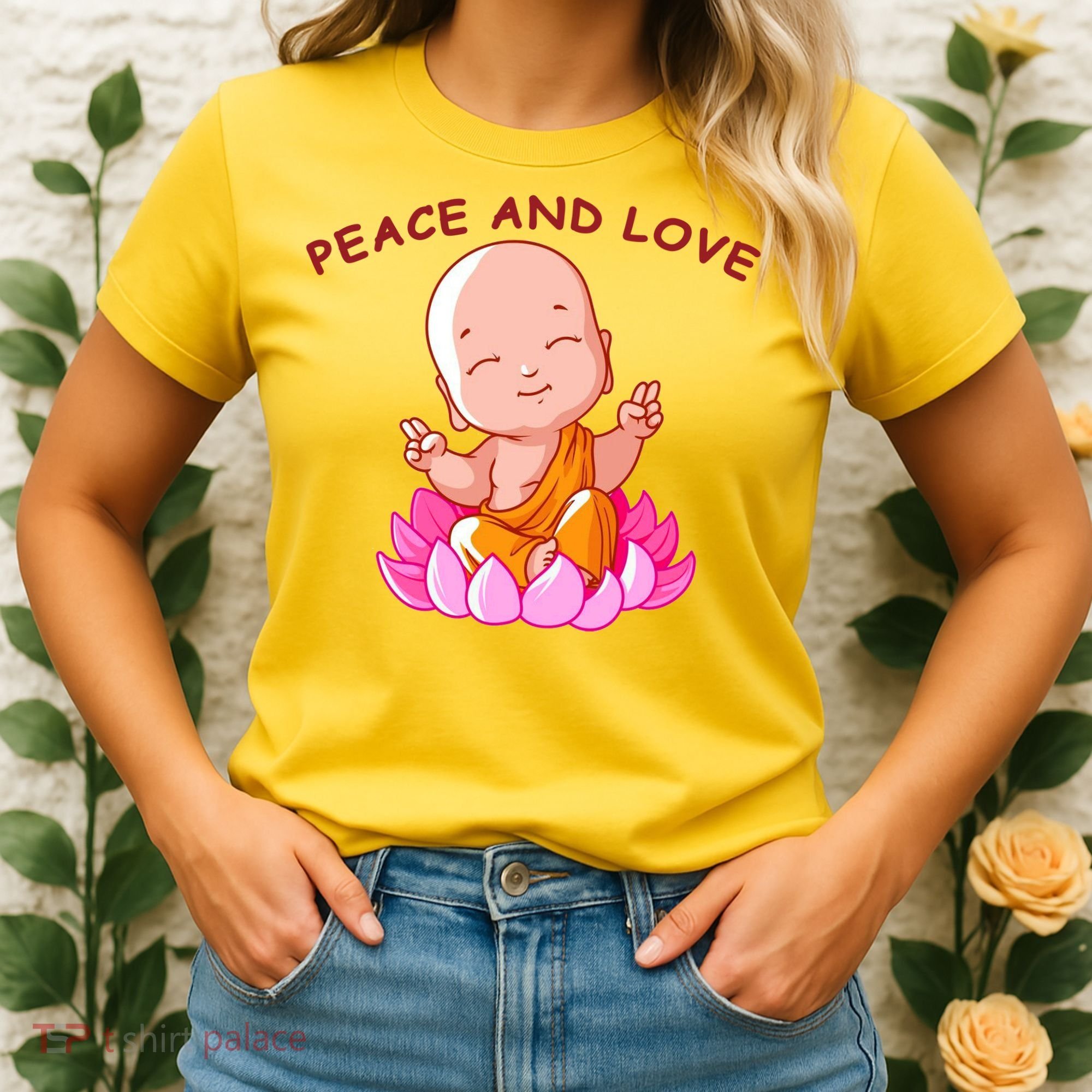 Peace And Love Buddha  Women's T-Shirt