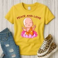 Peace And Love Buddha  Women's T-Shirt thumb 3