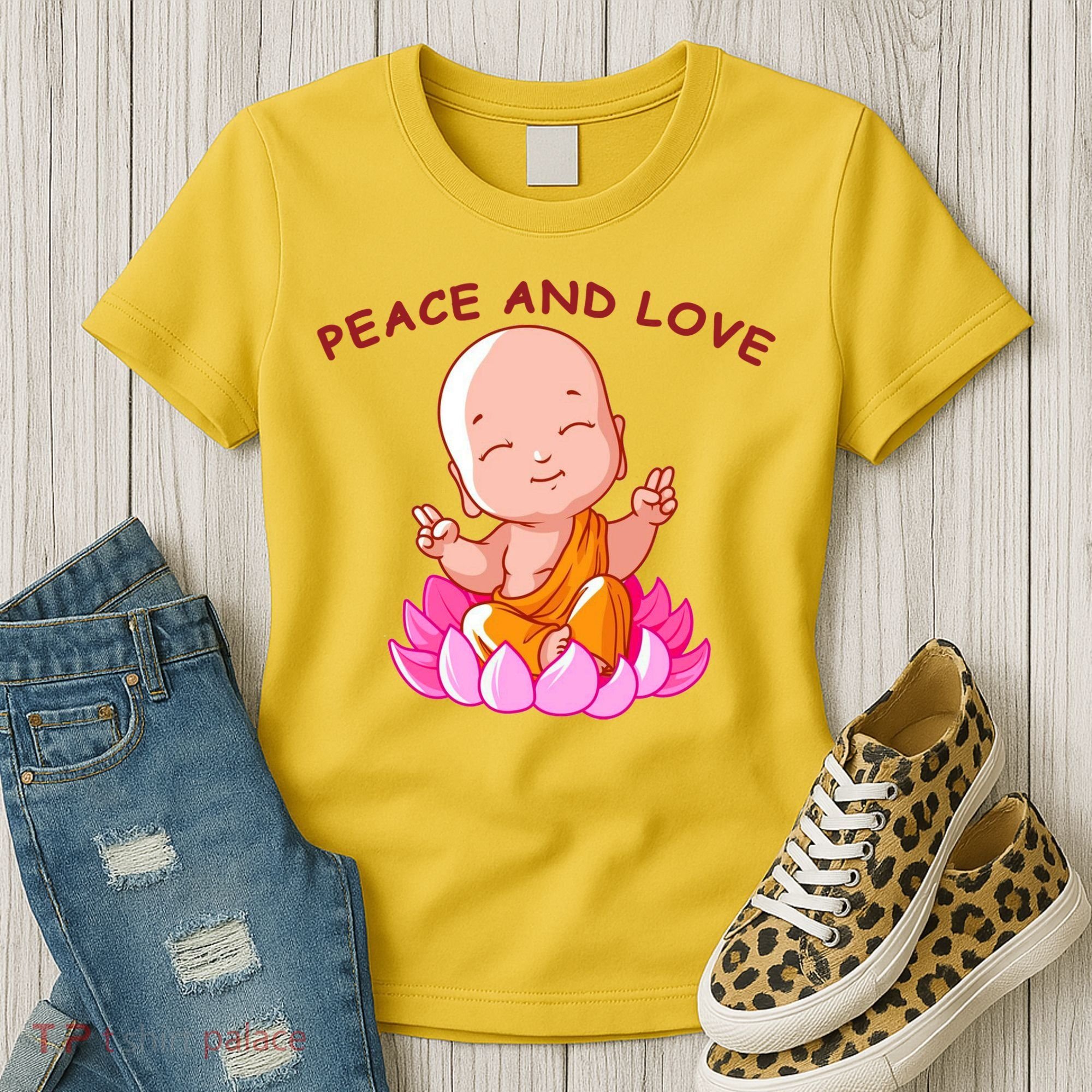 Peace And Love Buddha  Women's T-Shirt