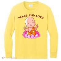 Peace And Love Buddha  Kids Long Sleeve Shirt thumb 0