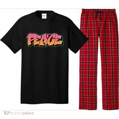 Peace Graffiti Sign Pajama Set