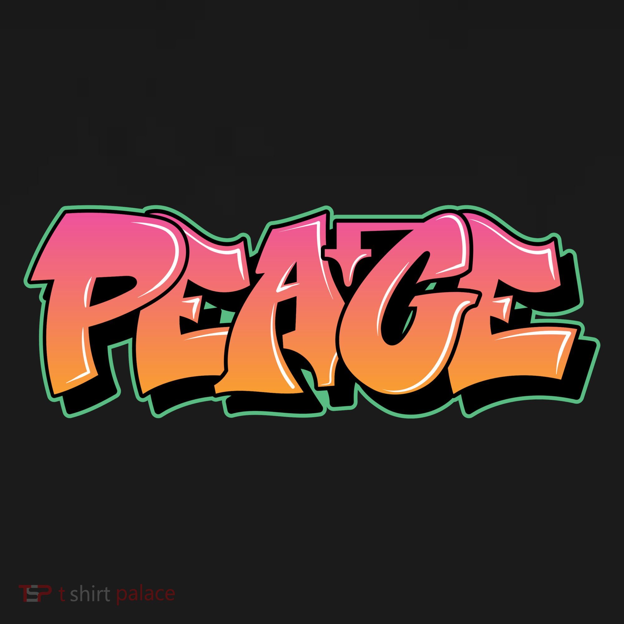 Peace Graffiti Sign Pajama Set