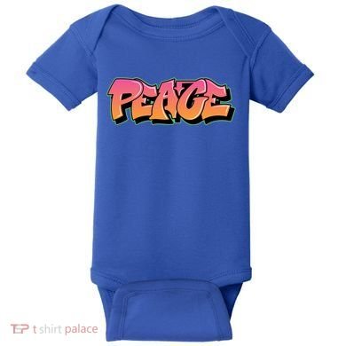 Peace Graffiti Sign Baby Bodysuit