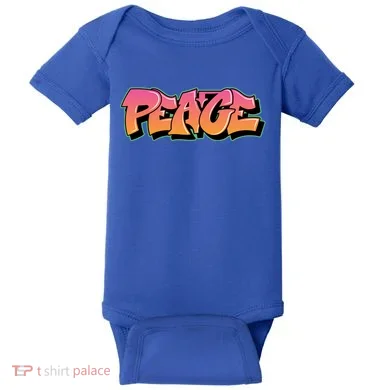 Peace Graffiti Sign Baby Bodysuit