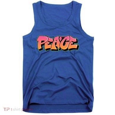Peace Graffiti Sign Tank Top