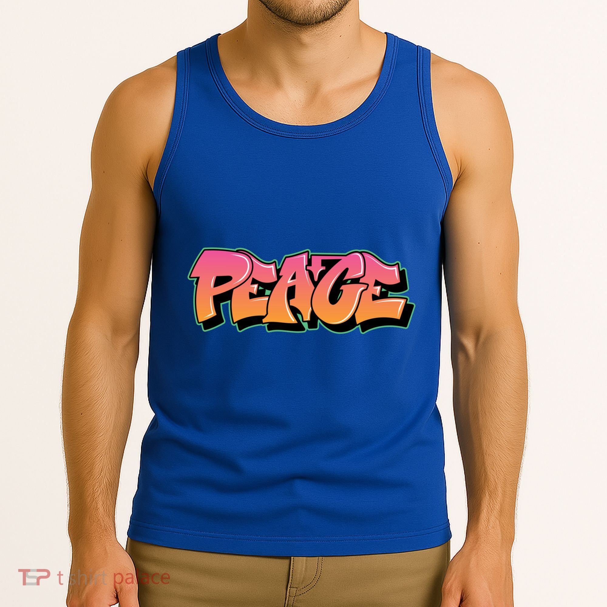 Peace Graffiti Sign Tank Top