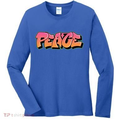 Peace Graffiti Sign Women's Long Sleeve Shirt