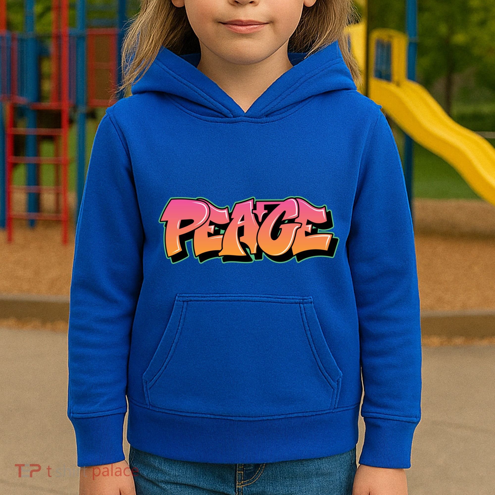 Peace Graffiti Sign Kids Hoodie