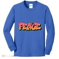 Peace Graffiti Sign Kids Long Sleeve Shirt thumb 0