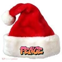 Peace Graffiti Sign Santa Hat thumb 0