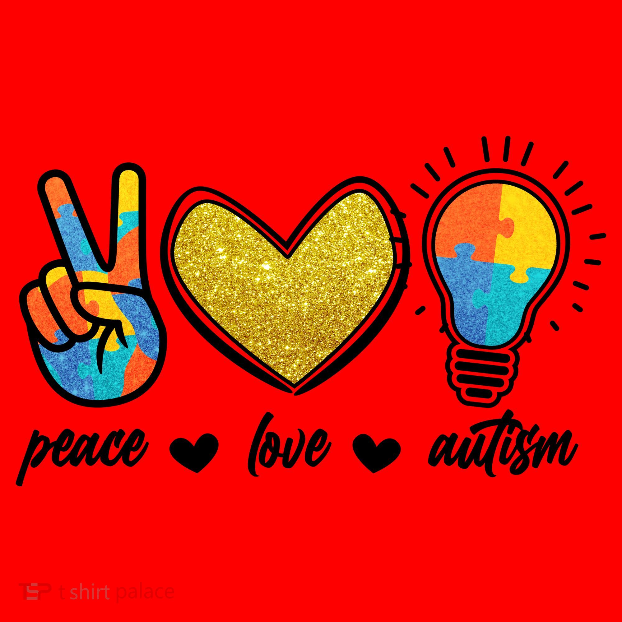 Peace Love & Autism Autism Awareness Month Santa Hat