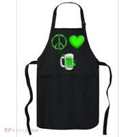 Peace Love Beer - Happiness Irish St. Patrick's Day Apron thumb 0
