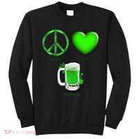 Peace Love Beer - Happiness Irish St. Patrick's Day Sweatshirt thumb 0