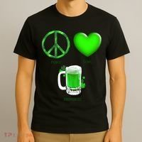 Peace Love Beer - Happiness Irish St. Patrick's Day T-Shirt thumb 3