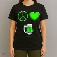 Peace Love Beer - Happiness Irish St. Patrick's Day T-Shirt thumb 4