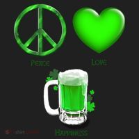 Peace Love Beer - Happiness Irish St. Patrick's Day Beanie thumb 2