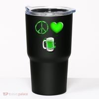 Peace Love Beer - Happiness Irish St. Patrick's Day Tumbler thumb 0