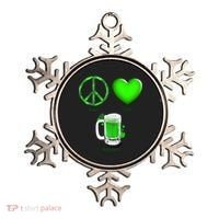 Peace Love Beer - Happiness Irish St. Patrick's Day Ornament thumb 0