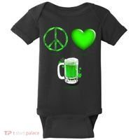 Peace Love Beer - Happiness Irish St. Patrick's Day Baby Bodysuit thumb 0
