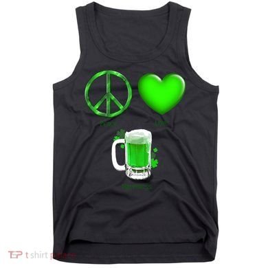 Peace Love Beer - Happiness Irish St. Patrick's Day Tank Top