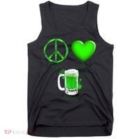 Peace Love Beer - Happiness Irish St. Patrick's Day Tank Top thumb 0