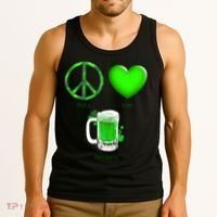 Peace Love Beer - Happiness Irish St. Patrick's Day Tank Top thumb 3