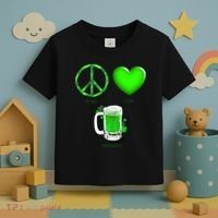 Peace Love Beer - Happiness Irish St. Patrick's Day Toddler T-Shirt thumb 3