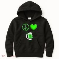 Peace Love Beer - Happiness Irish St. Patrick's Day Kids Hoodie thumb 0