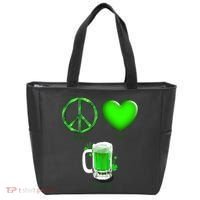 Peace Love Beer - Happiness Irish St. Patrick's Day Tote Bag thumb 0