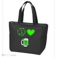 Peace Love Beer - Happiness Irish St. Patrick's Day Tote Bag thumb 3