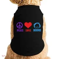 Peace Love Bernie Sanders 2020 Doggie Tank thumb 0