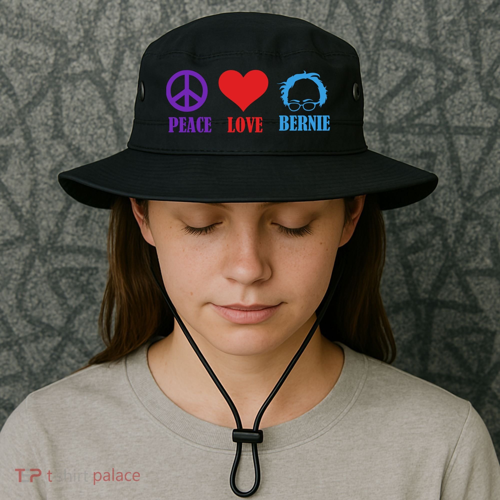 Peace Love Bernie Sanders 2020 Bucket Hat