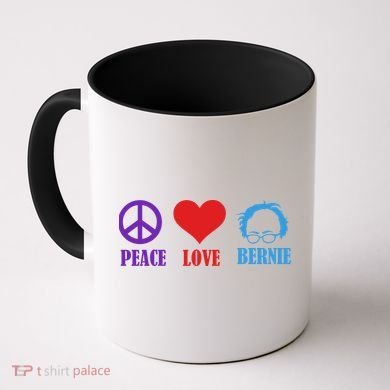 Peace Love Bernie Sanders 2020 Coffee Mug