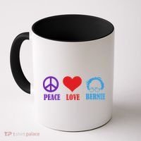 Peace Love Bernie Sanders 2020 Coffee Mug thumb 0