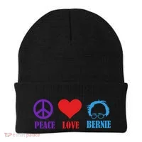 Peace Love Bernie Sanders 2020 Beanie thumb 0