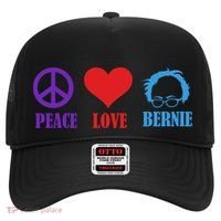Peace Love Bernie Sanders 2020 Hat thumb 0