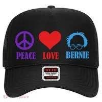 Peace Love Bernie Sanders 2020 Hat thumb 0
