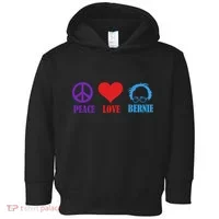 Peace Love Bernie Sanders 2020 Toddler Hoodie thumb 0
