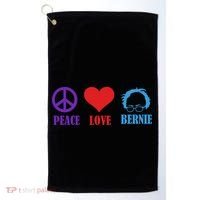 Peace Love Bernie Sanders 2020 Golf Towel thumb 0