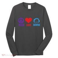Peace Love Bernie Sanders 2020 Long Sleeve Shirt thumb 0