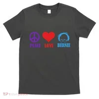 Peace Love Bernie Sanders 2020 T-Shirt thumb 0