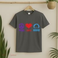 Peace Love Bernie Sanders 2020 T-Shirt thumb 2