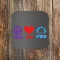 Peace Love Bernie Sanders 2020 Coaster thumb 0