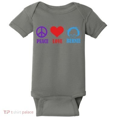 Peace Love Bernie Sanders 2020 Baby Bodysuit
