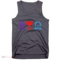 Peace Love Bernie Sanders 2020 Tank Top thumb 0